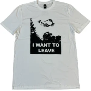 "i want to leave" white t-shirt