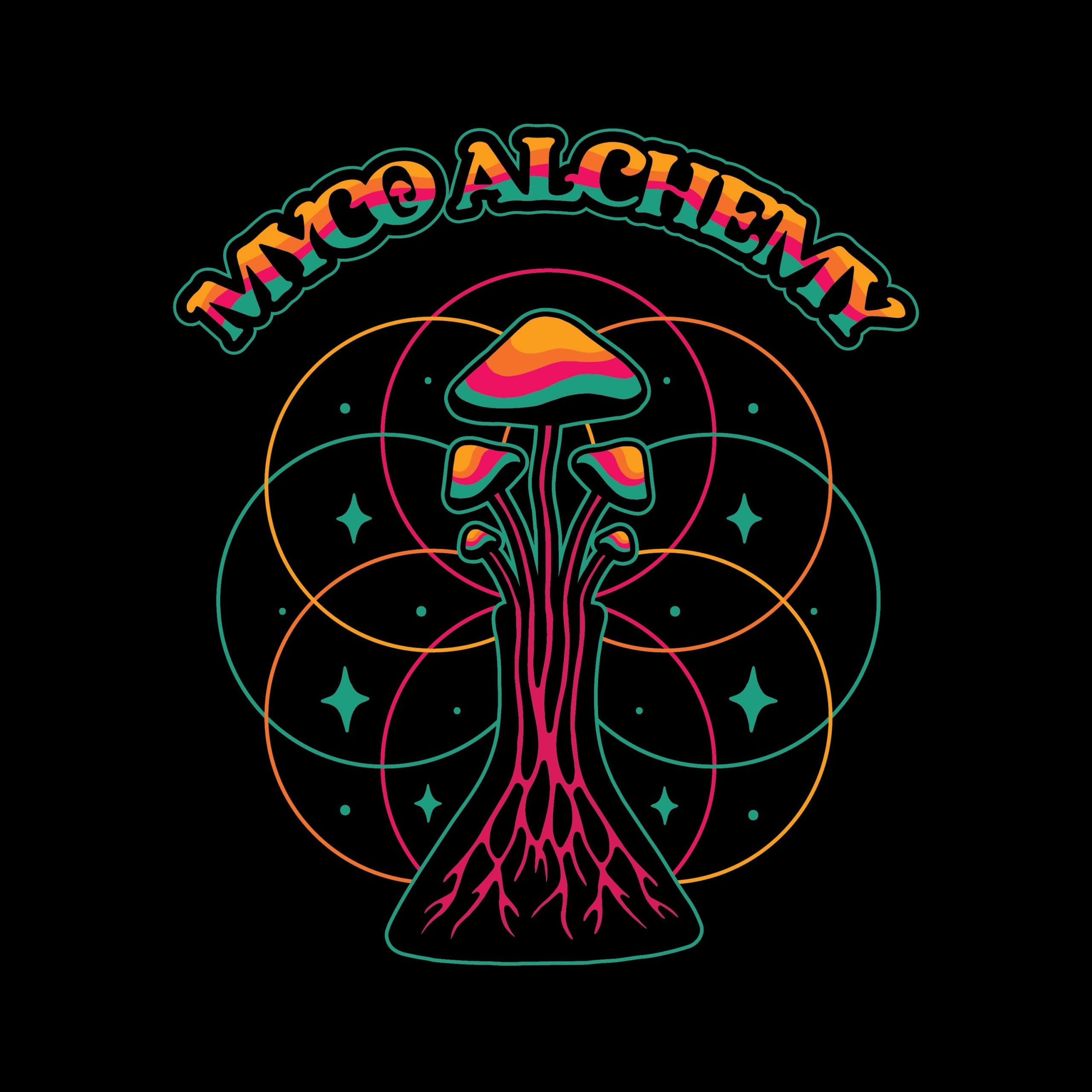MYCO-ALCHEMY-LOGO-FLOWER-OF-LIFE-BLACK-BACKGROUND