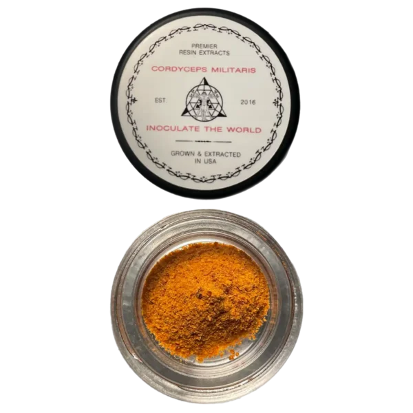 Labeled Cordyceps Resin jar