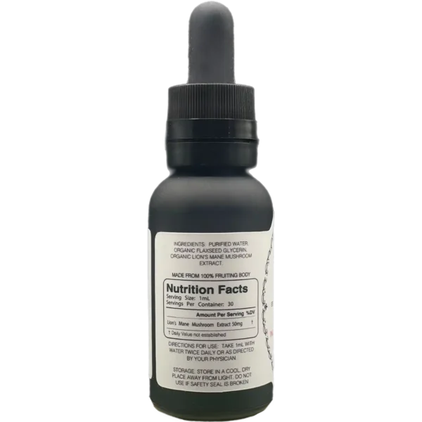 Lions Mane Tincture ingredients