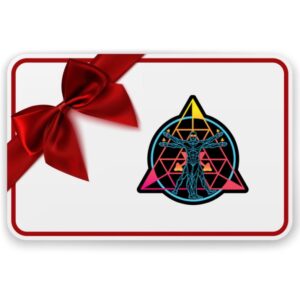 Inoculate The World gift card with red ribbon and inoculate the world logo