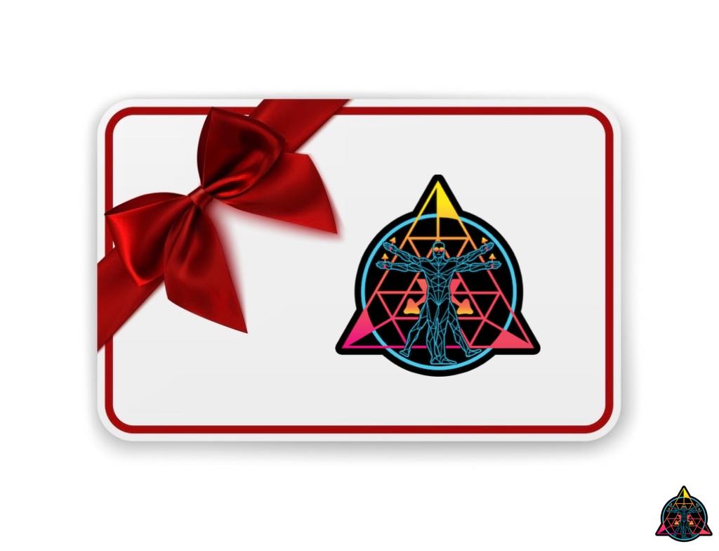 Inoculate The World gift card with red ribbon and inoculate the world logo