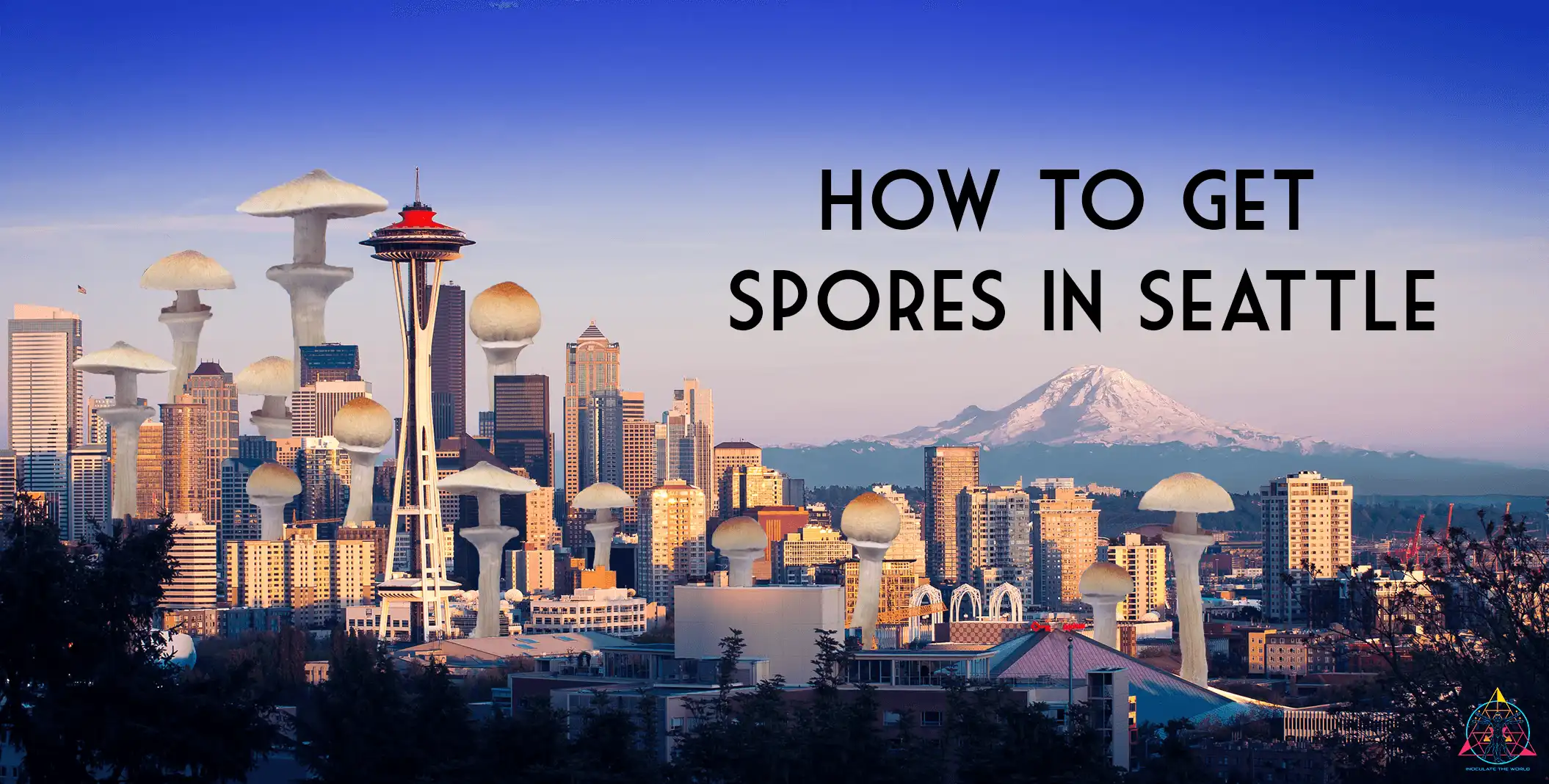 seattle_spores_banner_2 seattle skyline with skyscrapers and mushrooms on buildings